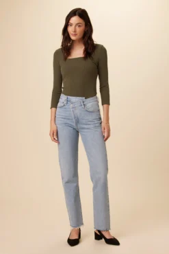 AGOLDE Criss Cross Straight Jean - Dimension -Swish Drape Sales TBD Criss Cross Straight Dimension 6
